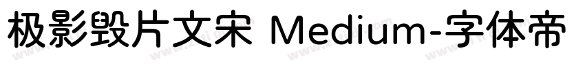 极影毁片文宋 Medium字体转换